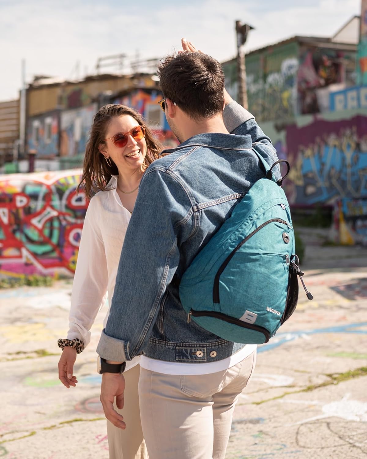 WATERFLY Large Crossbody Sling Bag: Over Shoulder Backpack Daypack Casual Cross Chest Side Pack