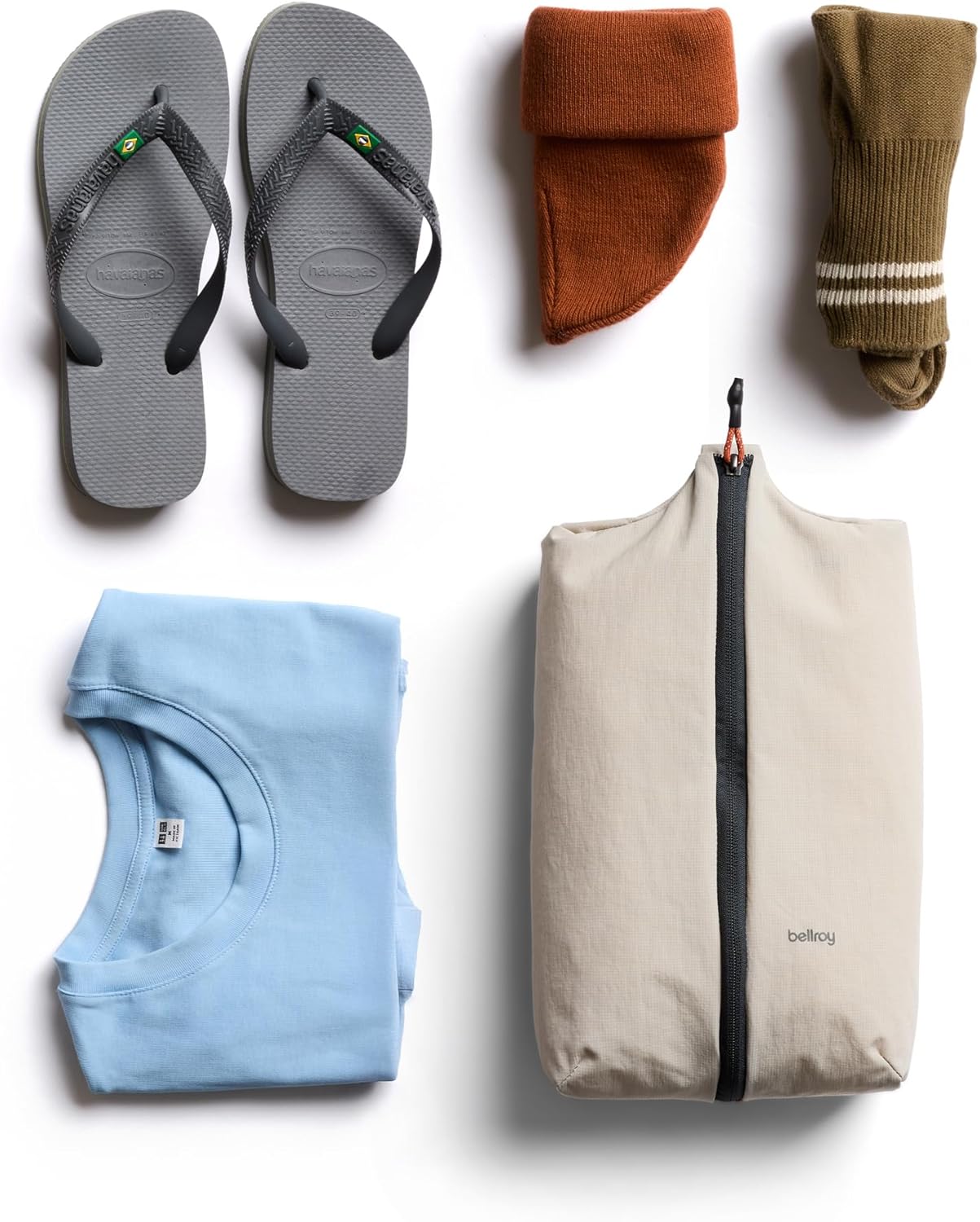 Bellroy Lite Packing Caddy 8L (Travel Organizer Packing Cube, Zip-up Storage Solution for Travel Near or far) - Ash