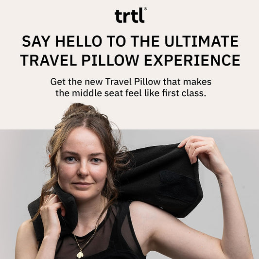 trtl Pillow Petite - Small Travel Pillow with Built-in Head and Neck Support - Comfortable Plane Neck Pillow for Traveling - Compact and Machine-Washable