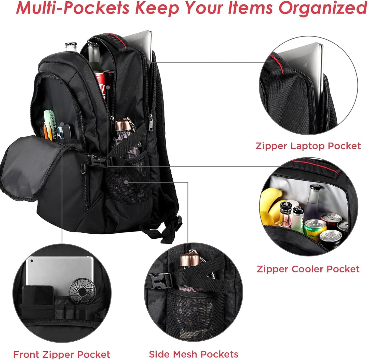 OUTXE Cooler Backpack 22L Insulated Cooler Bag for 15.6" Laptop Lunch Backpack for Work Daily Backpacks