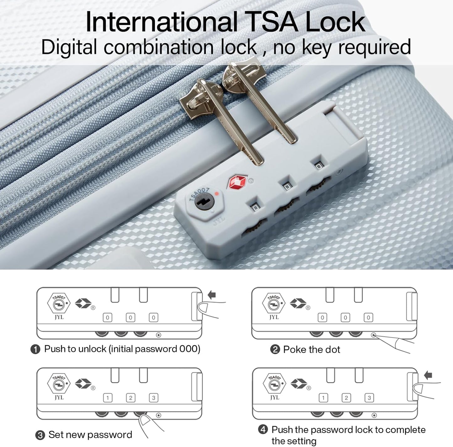 Hanke 20 Inch Expandable Carry on Luggage 22x14x9 Airline Approved Lightweight PC Hard Shell Suitcases with Wheels Travel Luggage Rolling Suitcase Travel Luggage Bag for Weekender(Gray)