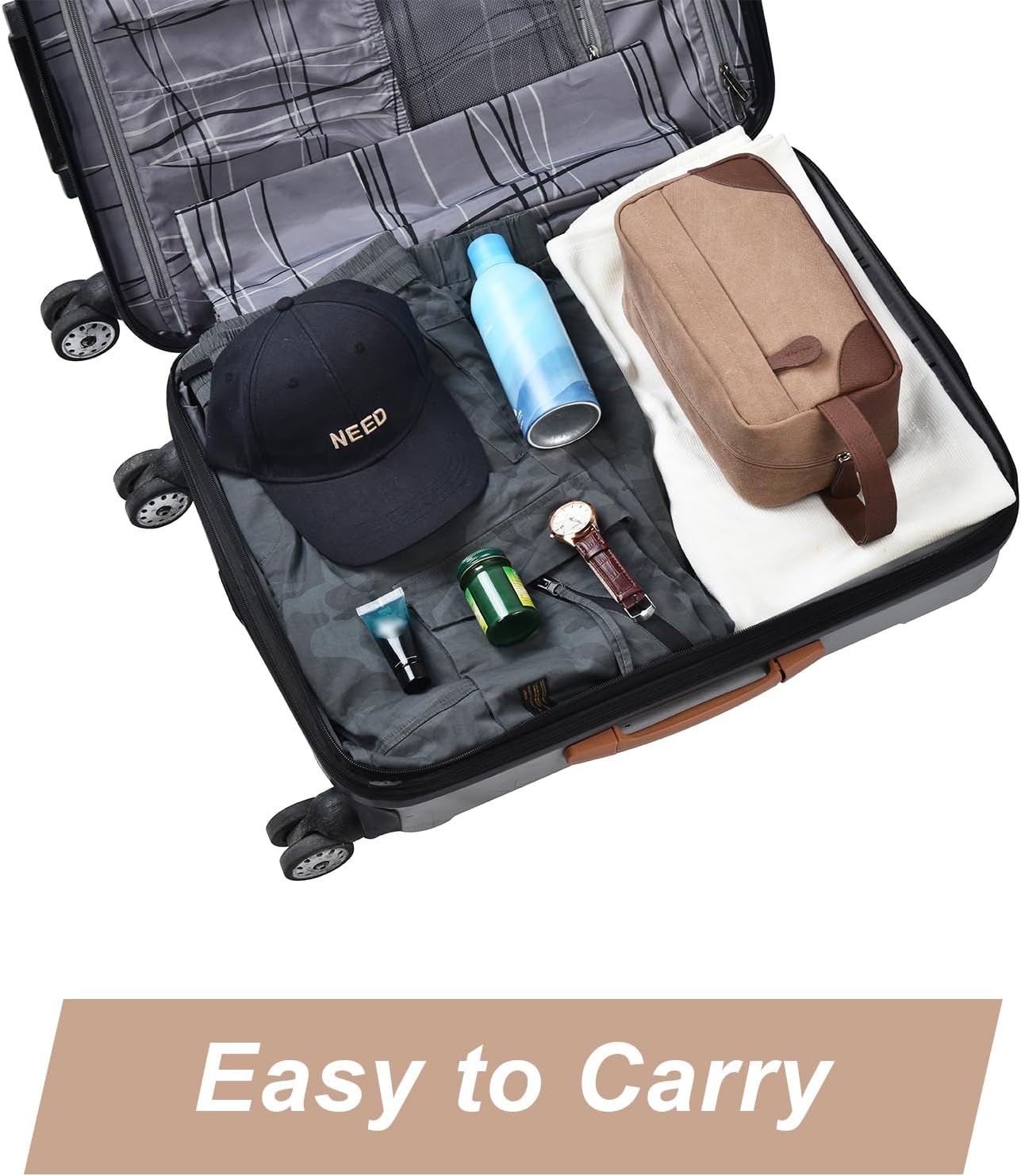 Dimayar Expandable Duffle Bag for Men, 50L Large-Capacity Weekender, Water-Resistant Mens Duffle Bags for Traveling, Lightweight & Durable Overnight Carry-On, Versatile Gym and Travel Bag