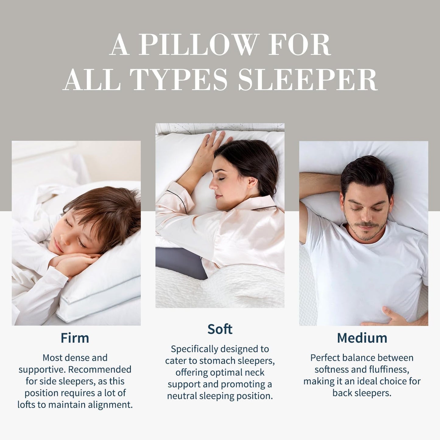 Globon Luxury Feather Down Pillow, Medium Fluffy Pillow King Size, Gusseted Bed Pillows for Sleeping, Hotel Collection Pillows 18"X34", Set of 2