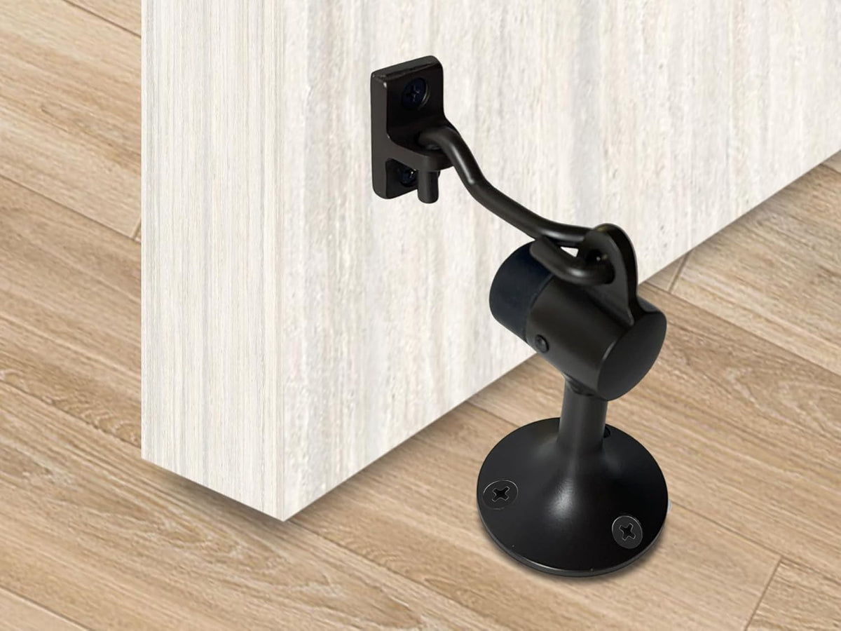 QCAA Door Stop, Solid Brass, Height 3-15/16", US10B ORB Oil-Rubbed Bronze, 1 Pack, Made in Taiwan