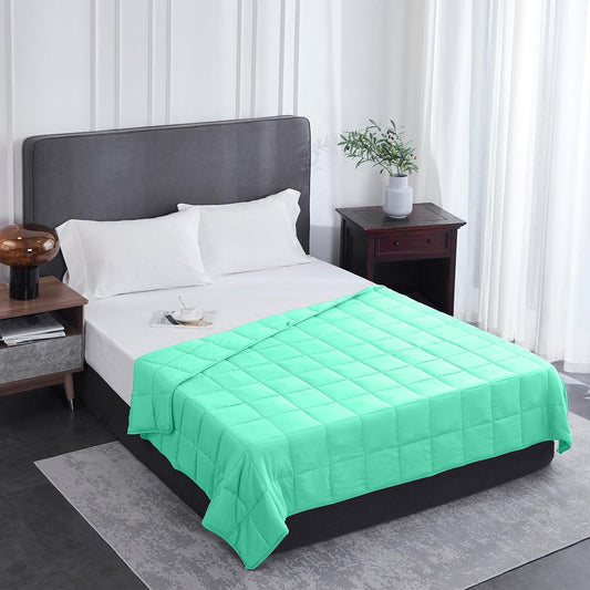 L'AGRATY Weighted Blanket - 48"x72" 20lbs Cooling Breathable Heavy Blanket with Glass Beads for Adult All-Season