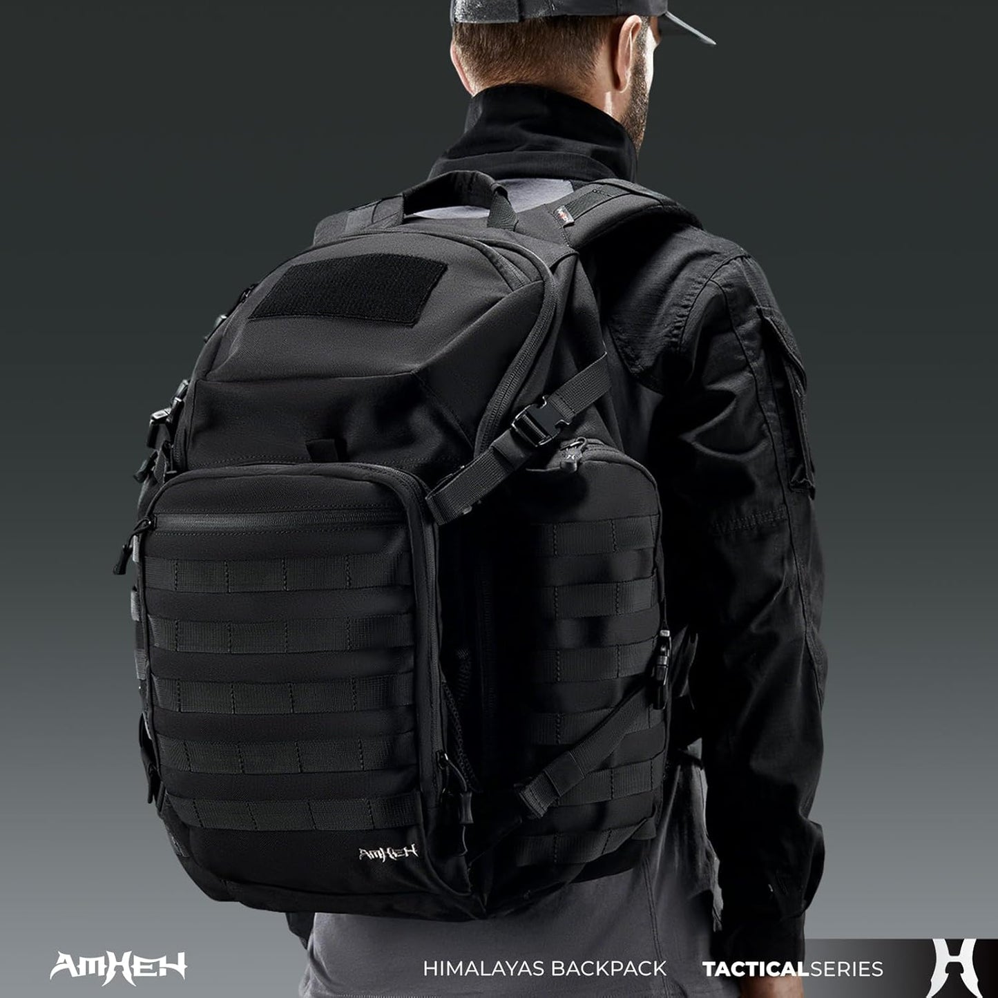 52L Tactical Backpack Military Molle Assault Pack - 3 Day Bugout Survival Rucksack, Hydration Compatible, Black