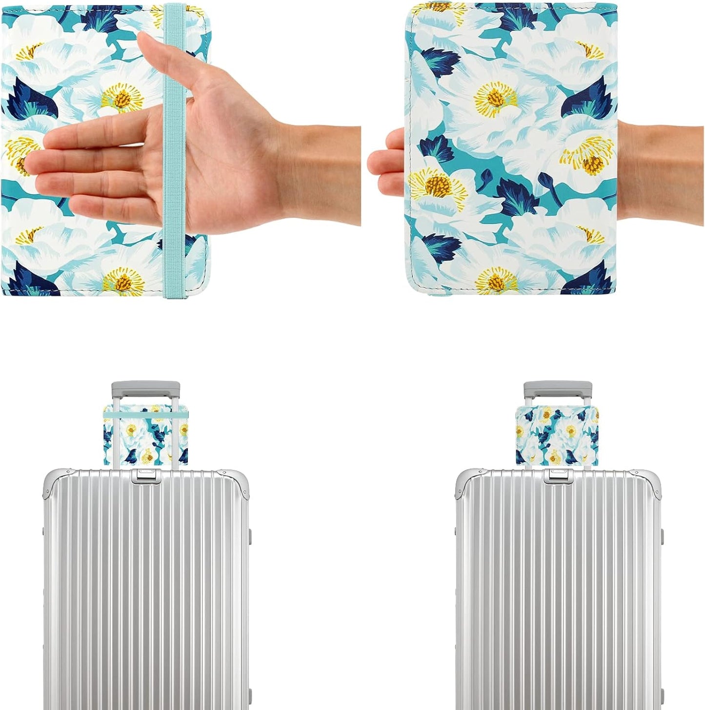 ZOPPEN Passport Holder Wallet, Passport Cover Travel Wallet Women Travel Essentials Accessories Document Organizer Travel Must Haves Rfid Blocking Cover Case for Women and Men, Flower A