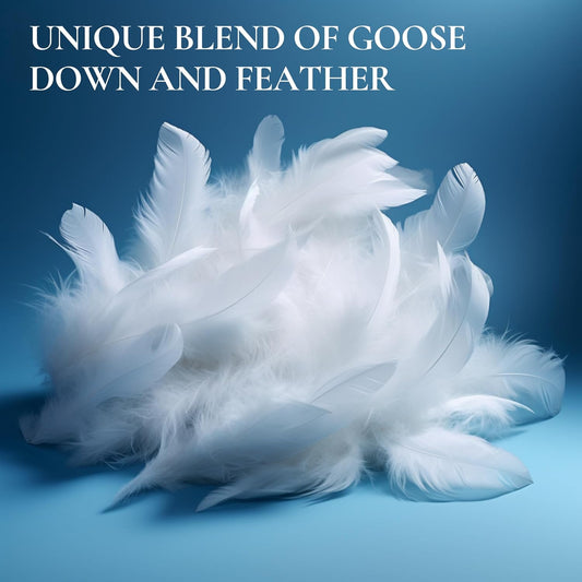 Royal Therapy White Goose Feathers and Down Pillow, Premium White Bed Sleeping Breathable