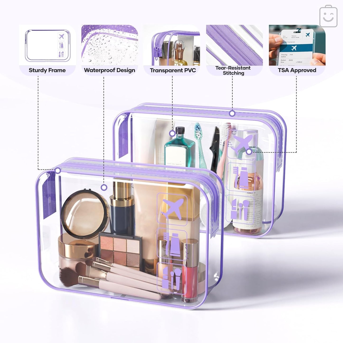 Veken 11 Set Compression Packing Cubes for Travel Essentials,Compressible Expandable Large Luggage Suitcase Organizer Bags for Clothing,Durable Space Saver Storage Bags(Light Purple)