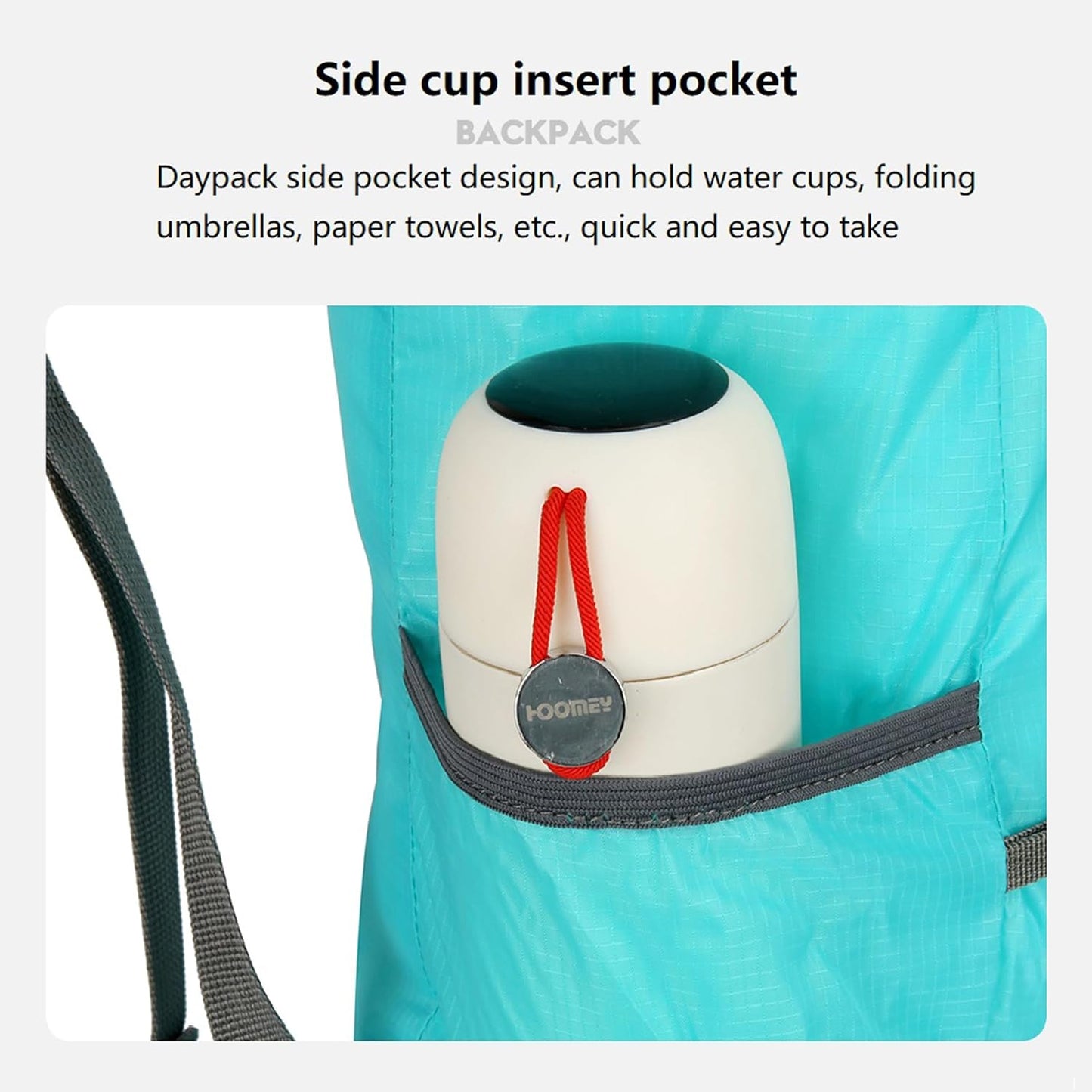 16L Hiking Daypack Lightweight Foldable Travel Backpack Water Repellent Camping Outdoor Packable Easy Carry-on Bag (Lake Blue)