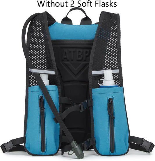 ATBP Running Hydration Vest Pack Tactical 3L Water Bladder Backpack Bag for Cycling Marathon Hiking Daypack Men & Women