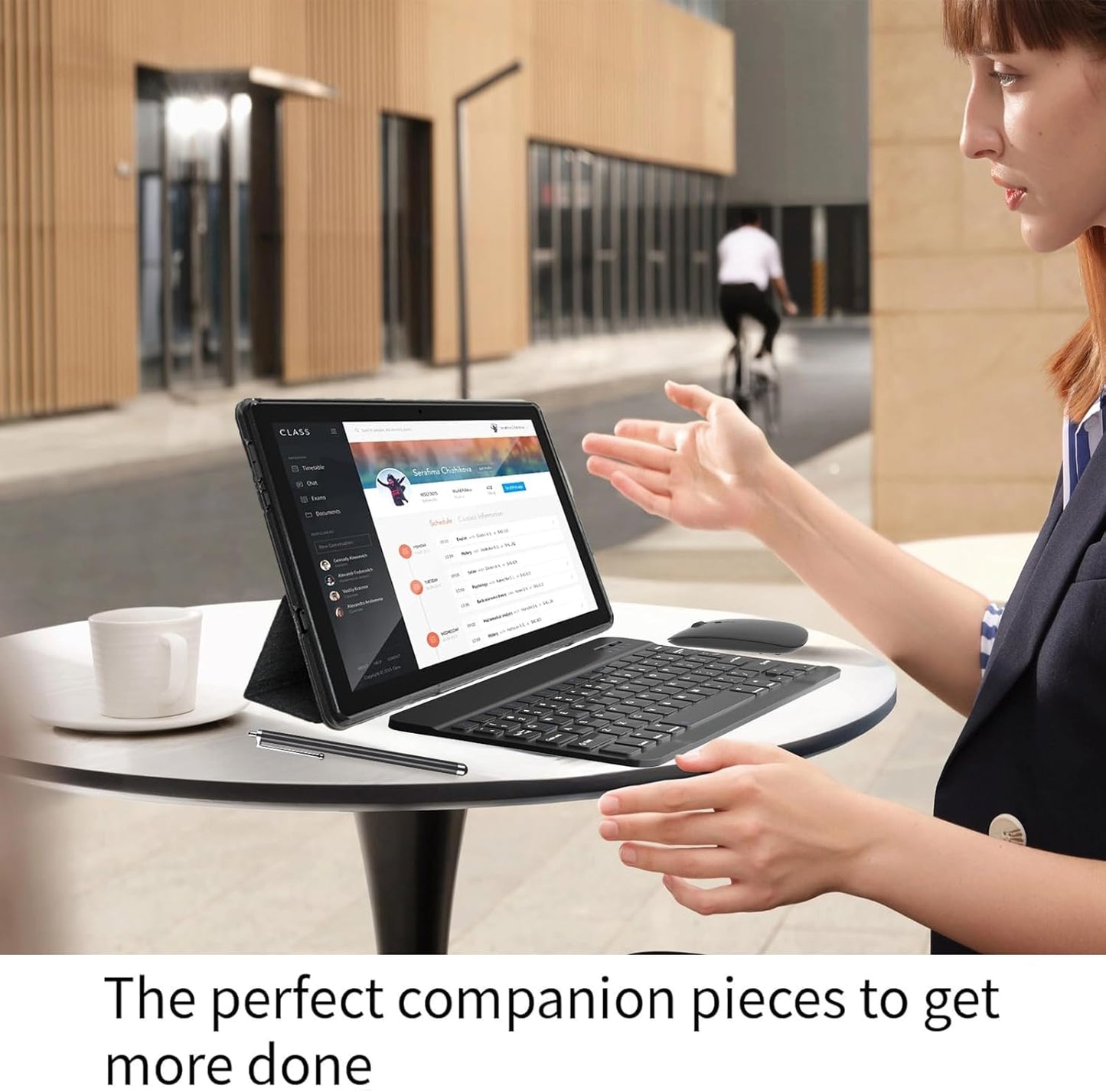 2025 Android 15 Tablet, 12GB+64GB+1TB Expand, 10inch Tablet Productivity Bundle with Keyboard Case, Stylus Pen, Octa-core CPU, Dual Camera, WiFi6, 6000mAh Battery+18W Fast Charge, Support Face Unlock