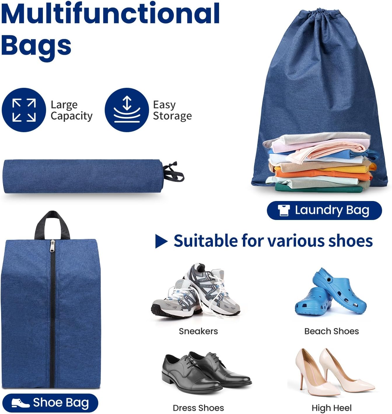 8 Set/6 Set/4 Set Compression Packing Cubes for Travel, Lightweight Vacation Travel Essentials, Travel Accessories for Suitcase Organizer Bags Set, Durable Luggage Organizer