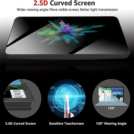 2025 Car GPS Navigator 2.5D Touchscreen 7inch Car GPS, Truck GPS Commercial Drivers,Real Voice prompts Turn Direction, Speed Limit Warning Speed Camera Alert, Lane Guidance Assist, POI