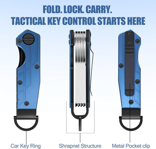 Key Organizer for Men Compact Key Holder Minimalist Key Case Metal Key Chain Key Holder for Keychain Secures 2-5 Keys