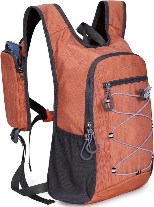 BOVIP 20L Hiking Backpack Lightweight Packable Hiking Daypack Small Travel Outdoor Foldable Shoulder Bag Orange