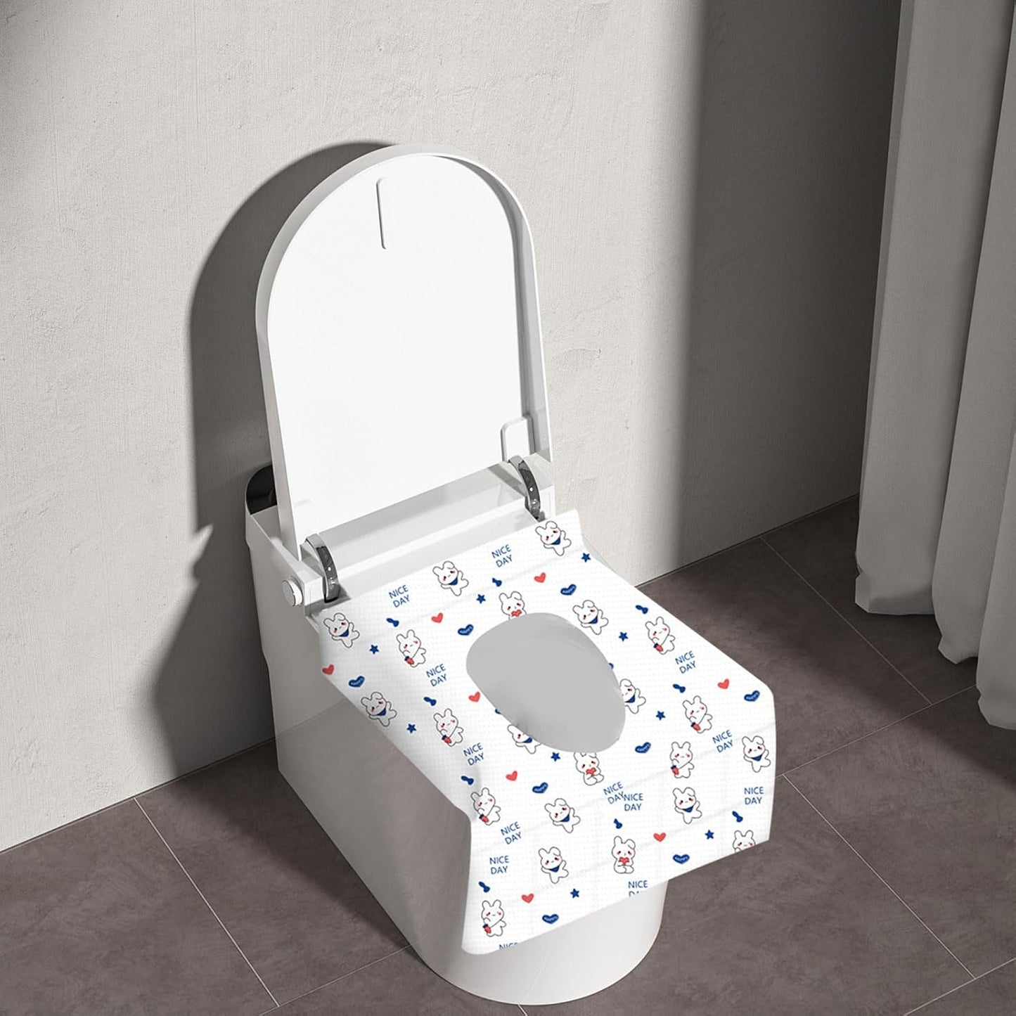 50 Pack Toilet Seat Covers Disposable, Portable Toilet Seat Cover for Travel Waterproof Potty Covers for Toddler(Individually Wrapped)