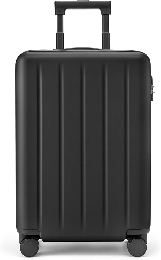 Carry On Suitcase, 20 Inch Carry-On Luggage with Double Spinner Wheels, Dry Wet Separate Design, PC Hard Case Suitcase, Lightweight Travel Luggage, TSA Approved (Black, Danube)