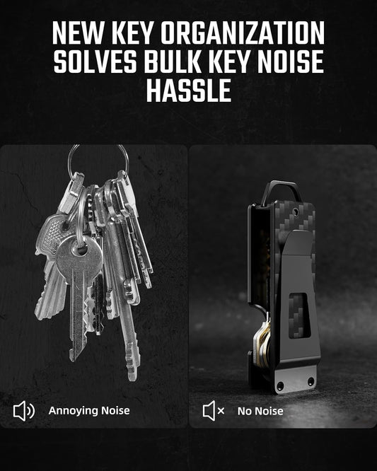 Key Organizer Compact Key Holder Metal Key Chain Minimalist key case key holder for keychain Secures 1-5 Keys