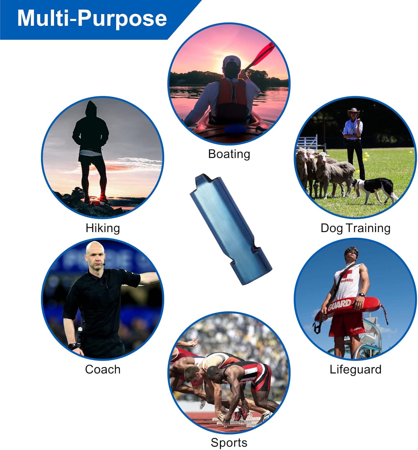 Whistle for Coaches Teachers, Emergency Survival Stainless Steel Whistles 2 Pack with Keychain for Referee Train Hiking Sports Boating Kayak Life Vest Jacket Lifeguard Outdoor Security