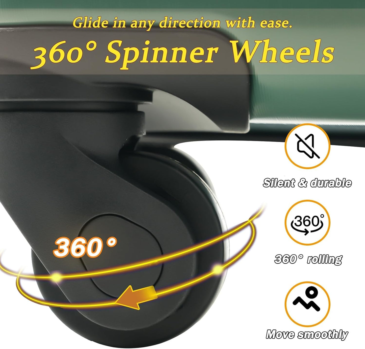 Merax Carry on Luggage Set, 20 Inch Hardshell ABS Suitcase with Spinner Wheels, Built-in TSA Lock & 2 Packing Cubes Airline Approved for Business Weekend Travel