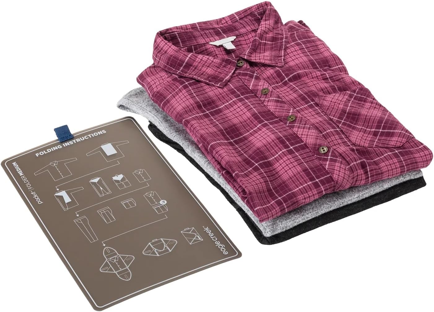 Eagle Creek Pack-It Original Garment Folder - Travel Garment Bag with Compression Wings to Maximize Luggage Space - Convenient Top Handle - Quick Drying Material - Mandarin - Medium