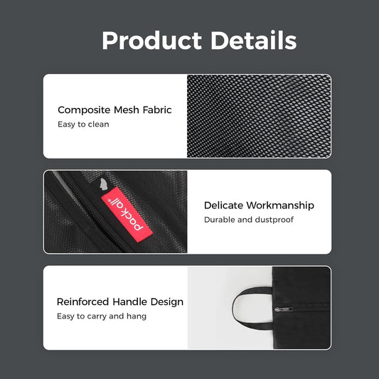 pack all Plus-Sized Shoe Bag for Travel, Water-Resistant Shoe Pouch for Gym, Odor-Resistant Soccer Cleats Bag for Sport (Black, 2-Pack)