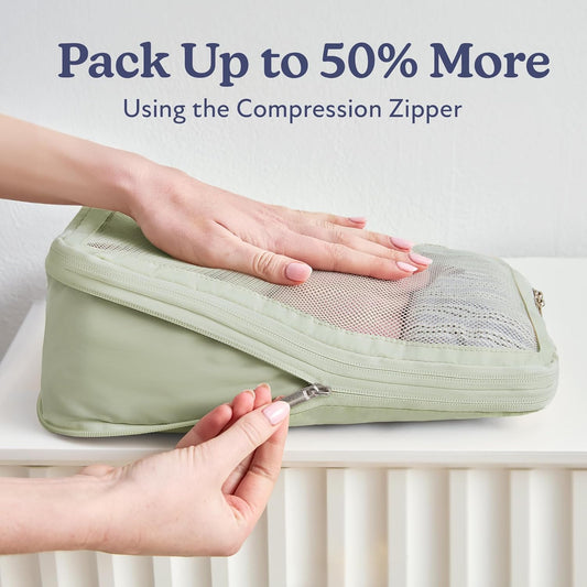 Vandel Space-Saving Compression Packing Cubes for Women, Men, Compressible Carry On Suit Case Organizer Luggage Packing Cubes for Travel Organizer Bags for Luggage and Backpacks, Suitcase Cube