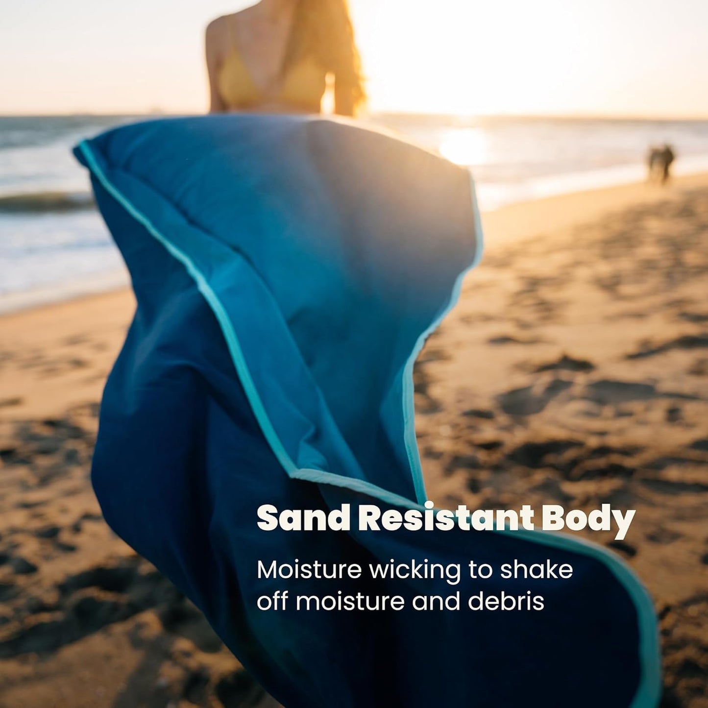 Rumpl Tech Towel Quick-Dry Towel for Travel, Beach, and Camp, Rocky Mountain Sunset Fade