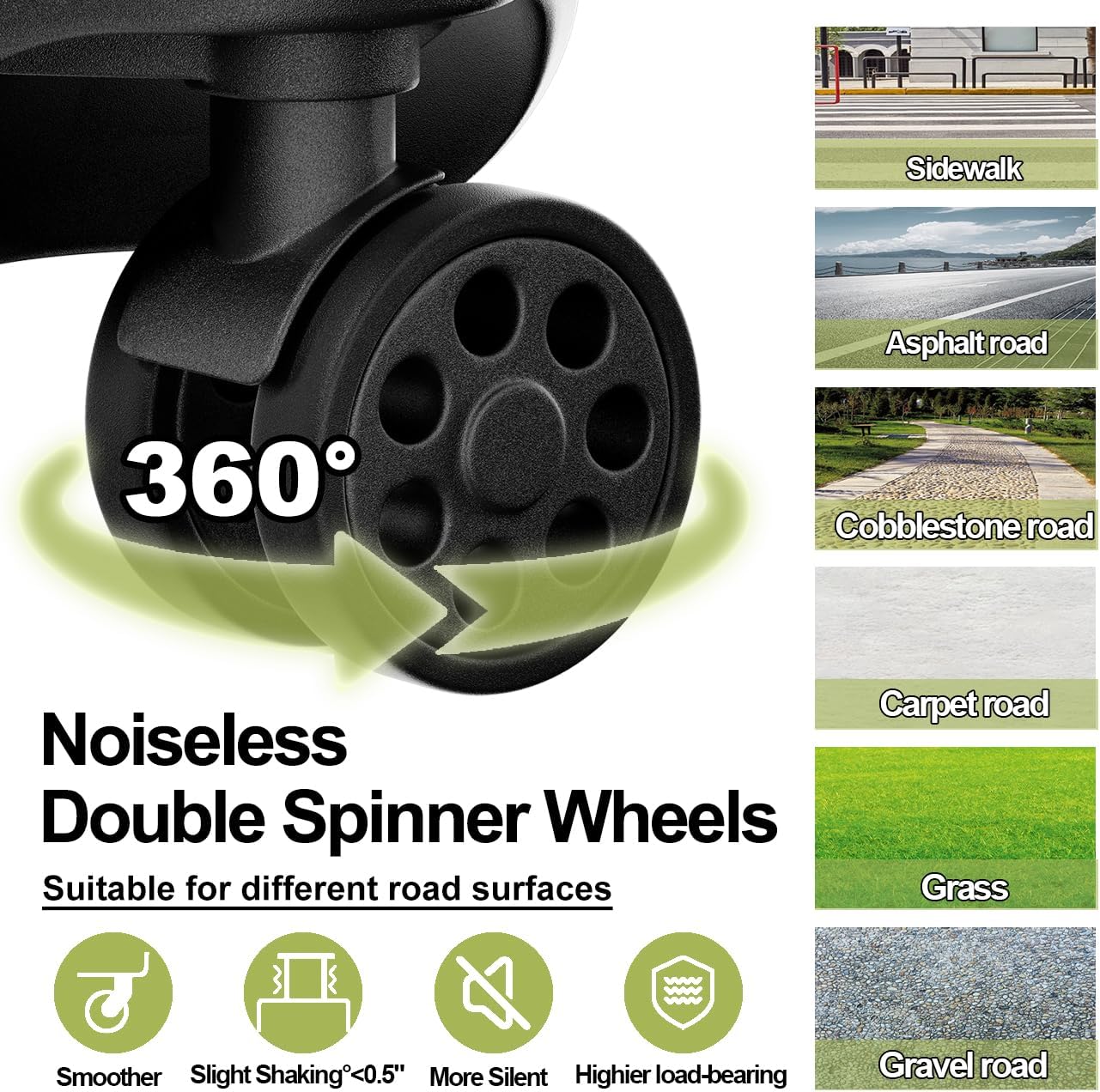 Krute Luggage Sets 2 Pieces PC+ABS Hardshell Suitcase with Spinner Wheels TSA Lock Carry On Suitcase Set 20+28 Inch Luggages