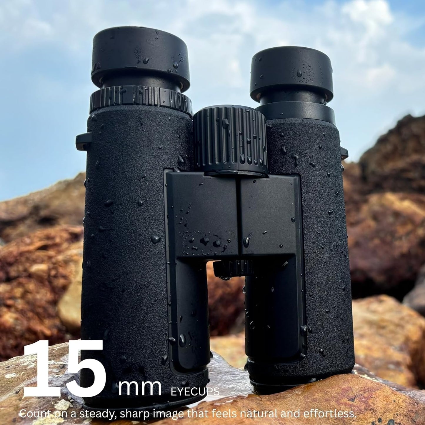 Hontry 10x42 Binoculars with IPX7 Waterproof Protection for Bird Watching, Hunting, Cruise Ship, Travel and Safari