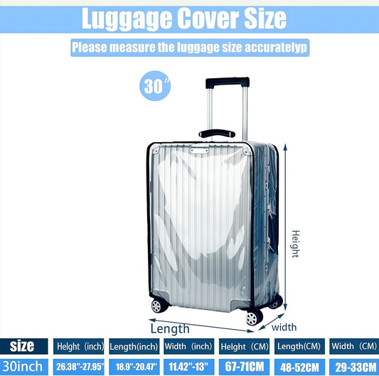 30 Inch Suitcase Cover for Luggage,1.5mm Thickness Clear Luggage Covers for Suitcase TSA Approved Suitable 30-31 Inch Suitable for Long Travel Accessories