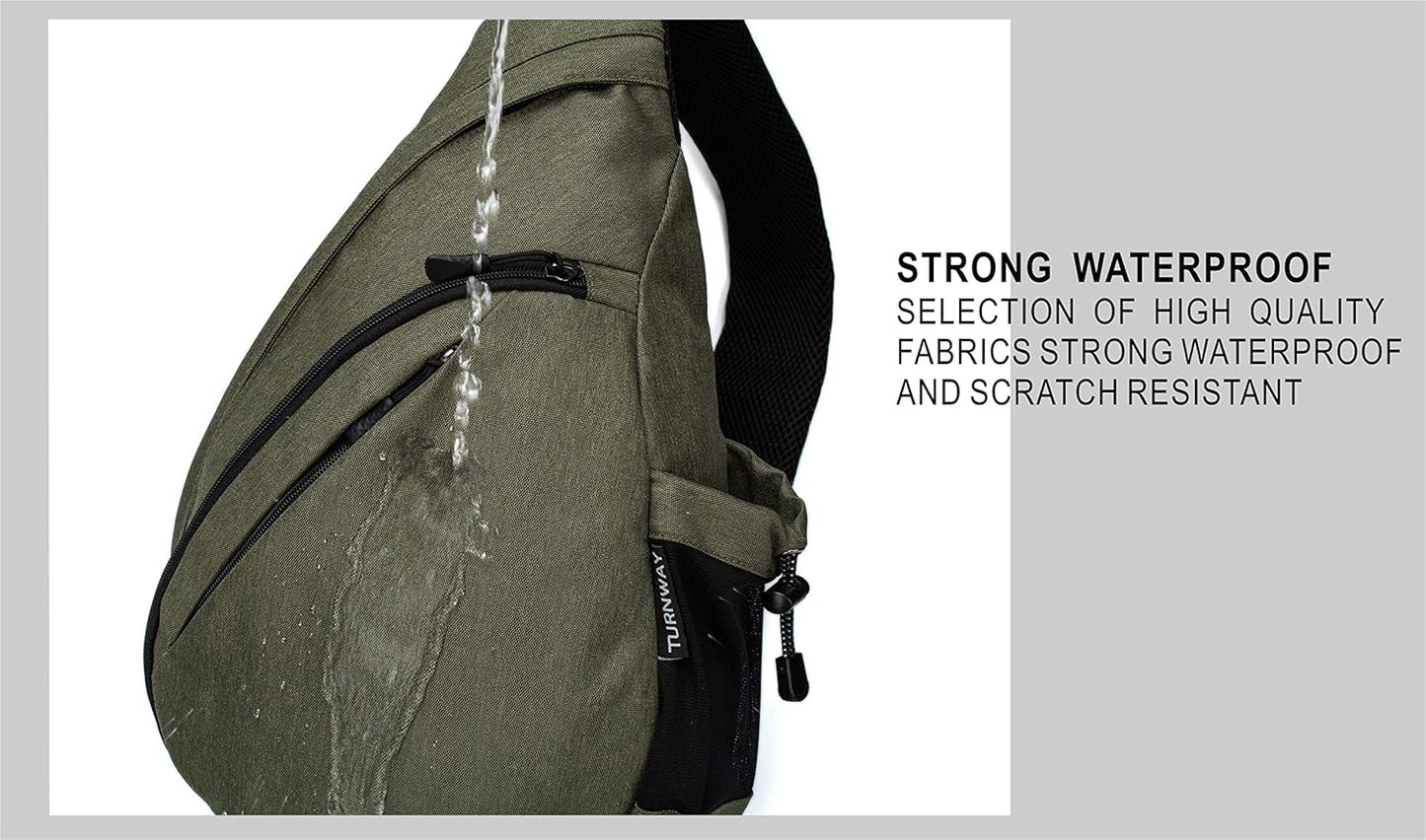 Water-Proof Sling bag/Crossbody Backpack/Shoulder Bag with USB Charging Port for Travel, Hiking, Cycling, Camping