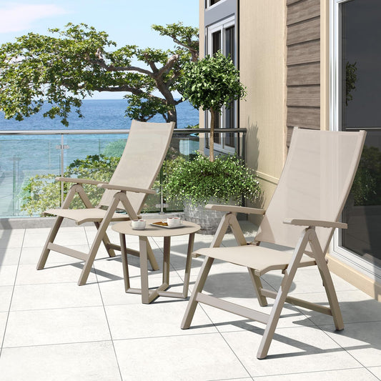 Adjustable Folding Chair, Indoor Bedroom, Outdoor Balcony, Patio, Lawn Yard Beach, Porch, for Comfortable Foldable Lounge Chair, Portable Cozy Recliner, Metal Frame