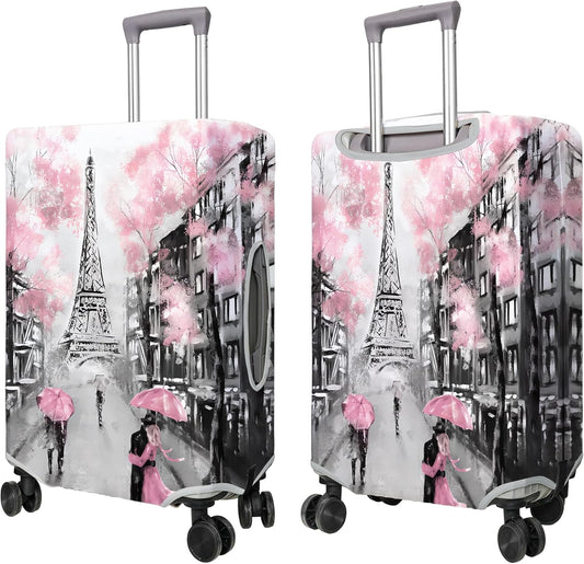 Travel Luggage Cover Suitcase Protector Fits 18-32 Inch Wheel Covers PatternedTravel Related Items Flower Luggage Protector Elastic S