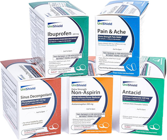 4-Shelf Metal 1st Aid Cabinet Class A, Large Capacity First Aid Wall Mount Medicine Cabinet, Secure Metal Med Box with Easy Access, Exceeds OSHA/ANSI Z308.1 2015, Over 1,250-Pieces