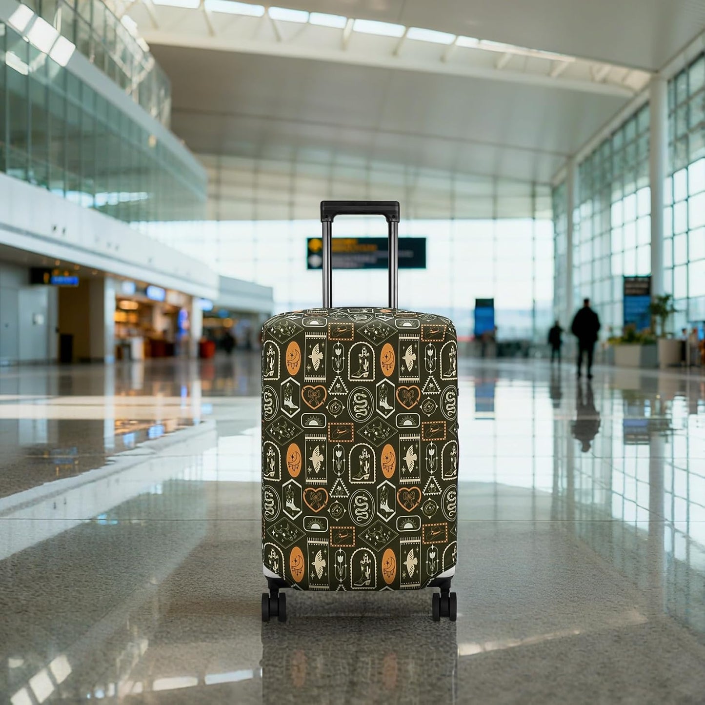 HYPER VENTURE Washable Luggage Cover - Fashion Suitcase Protector Fits 23-26 Inch Luggage (Wilderness Mark, M)