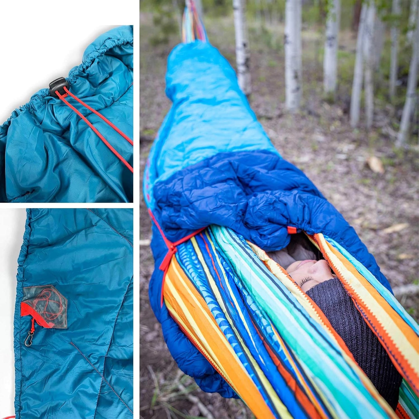 Grand Trunk 360 ThermaQuilt 3-in-1 Hammock Underquilt, Blanket and Sleeping Bag (Blue/Navy Blue)