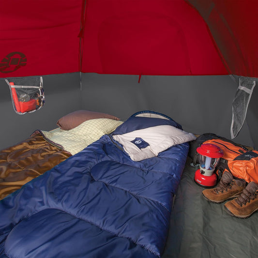 Coleman Brazos 20/30°F Adult Cool-Weather Sleeping Bag with No-Snag Zipper & Stuff Sack, Machine Washable, Great for Camping, Traveling, Guests, & More