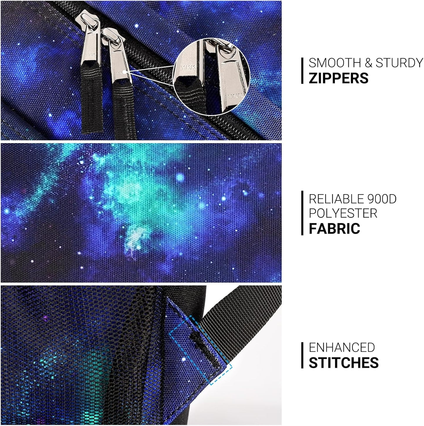 ZORFIN 26L Backpack for College, and Travel: Water Resistant Bookbag - Cyberspace Galaxy