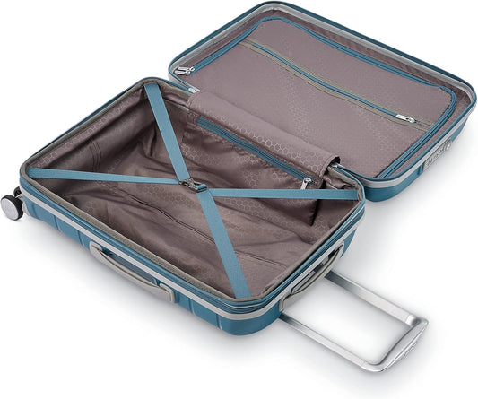 Samsonite Freeform Hardside Carry-On Luggage with Spinner Wheels - Hardshell Suitcase - TSA, Airline-Approved - Expandable Hard Shell, Smooth Rolling Wheels for Lightweight Travel - Dark Teal
