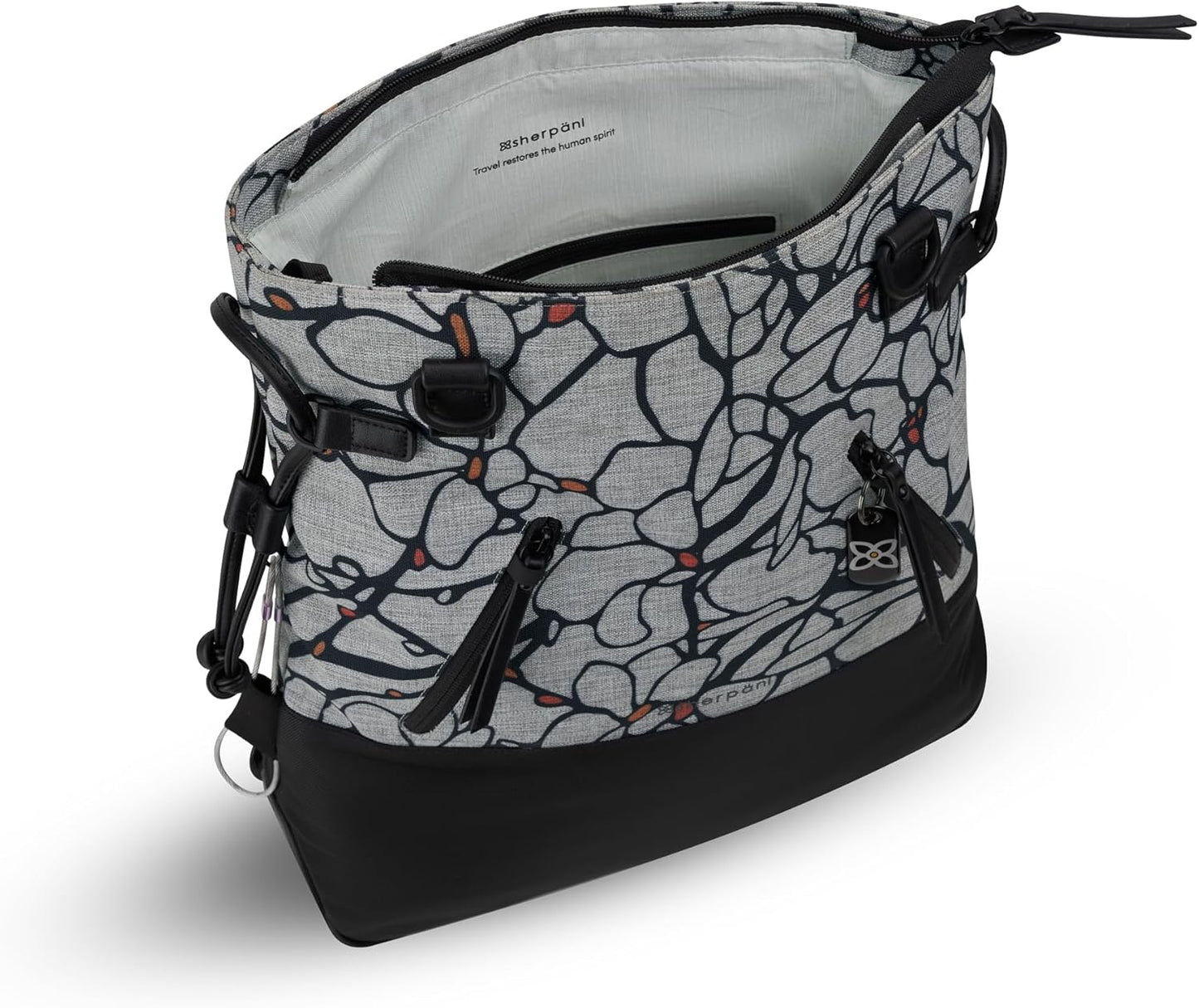 Sherpani Tempest, Anti-Theft Convertible Backpack, Teacher Tote Bag, Travel Backpack for Women, Fits 15 Inch Laptop (No Sleeve) (Sakura)