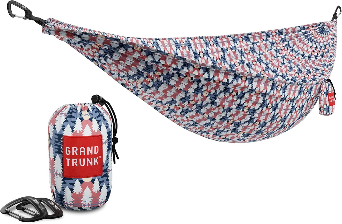 Grand Trunk TrunkTech Double Hammock | Portable Camping Hammock | Accessories for Outdoor, Indoor, Hiking Camping, Backpacking, Travel, Backyard, Beach (Wild Forest)