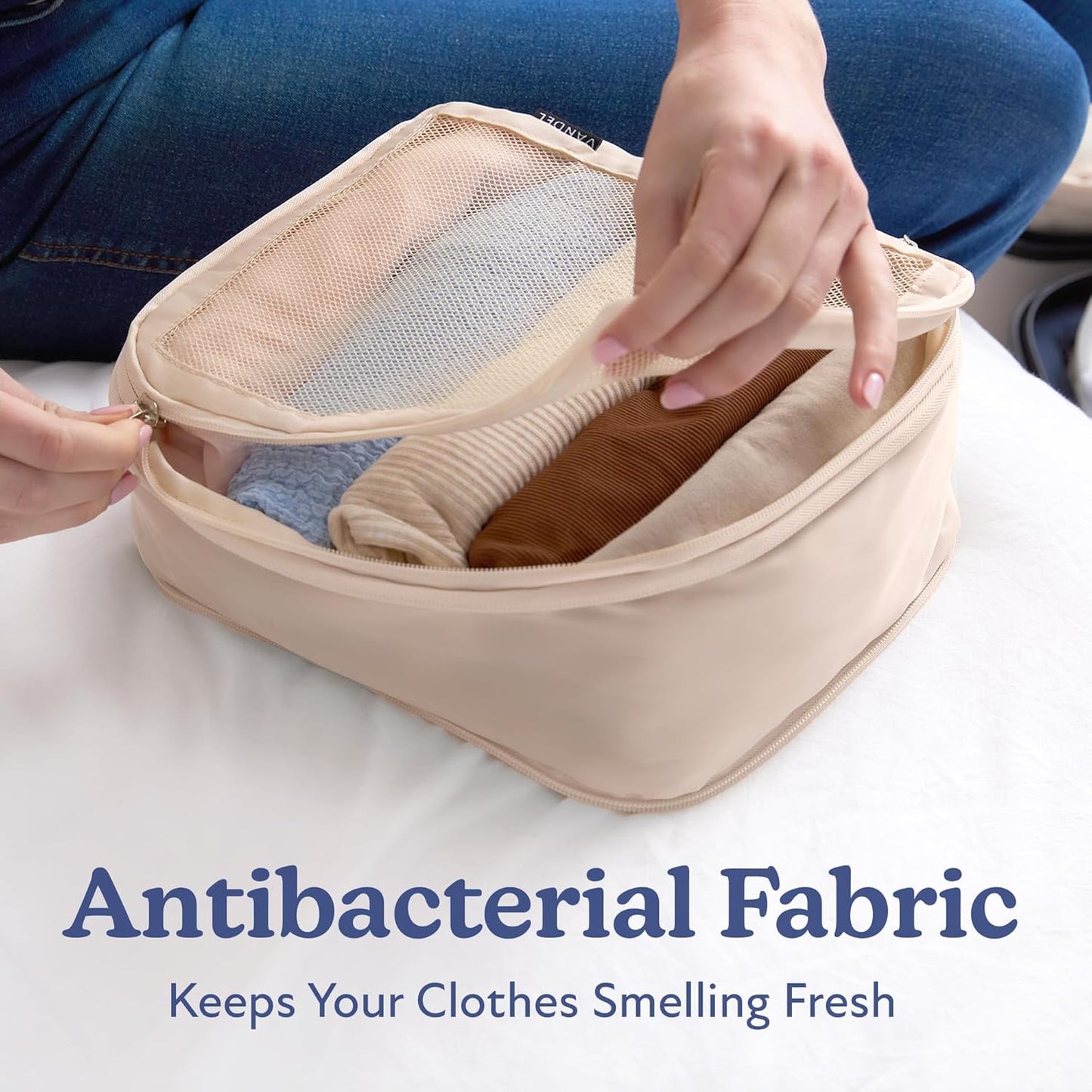 Vandel Space-Saving Compression Packing Cubes for Women, Men, Compressible Carry On Suit Case Organizer Luggage Packing Cubes for Travel Organizer Bags for Luggage and Backpacks, Suitcase Cube