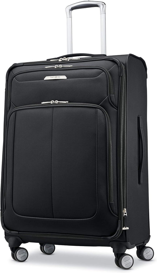 Samsonite Solyte DLX Softside Expandable Luggage with Spinner Wheels, Midnight Black, 3-Piece Set (20/25/29)
