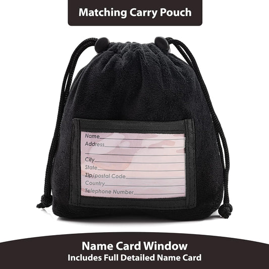 Inflatable Travel Neck Pillow: Extra-Soft, Cushion. for Airplanes, Trains, Cars, Portable Travel Accessory-with Carrying Pouch for Cell Phone and Passport Etc. (Black) (OW-103)