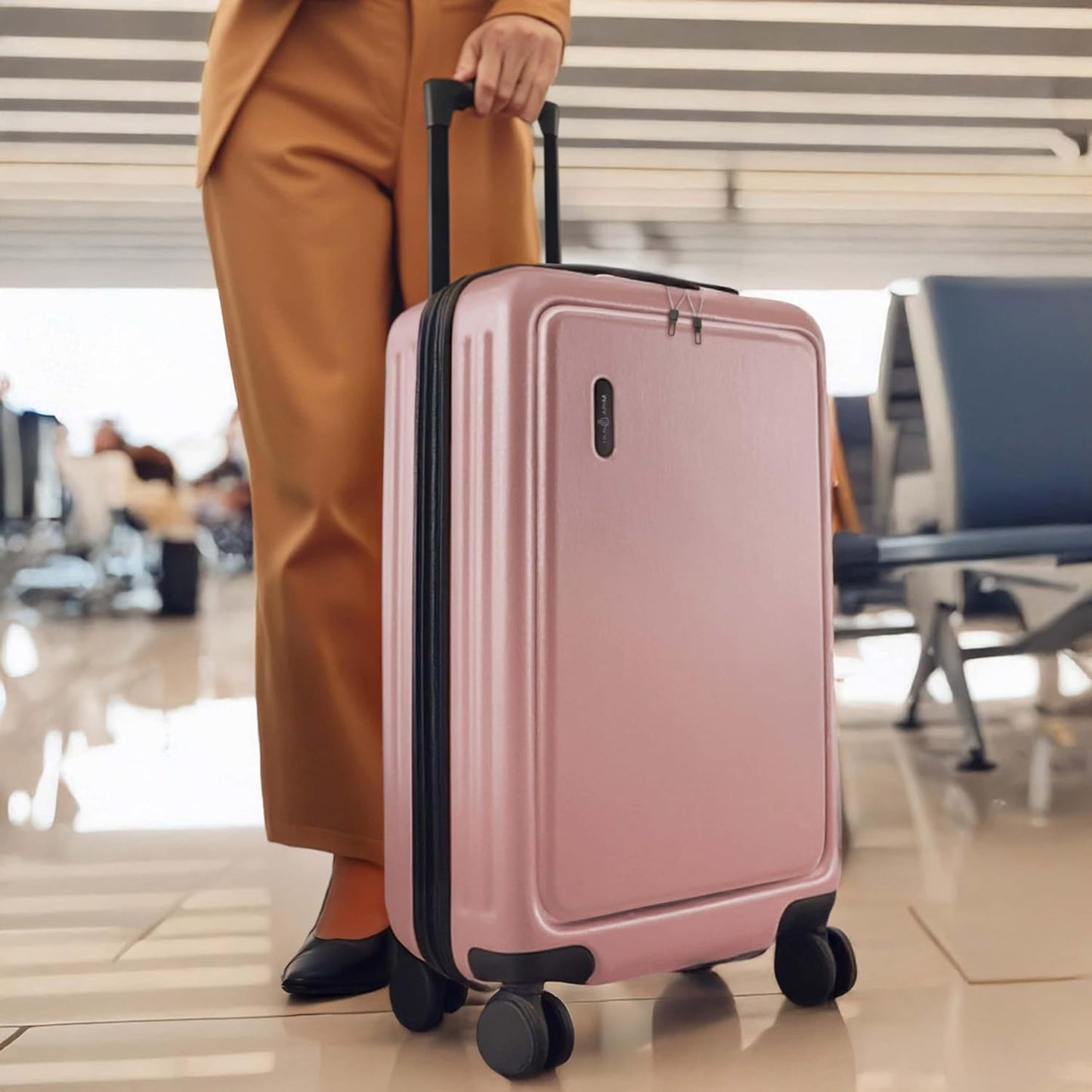 24 Inch Luggage with Spinner Wheels, Hard Shell Suitcase with TSA Locks for Luggage, Travel Large Suitcase, Expandable Hard Shell Suitcases, Pink