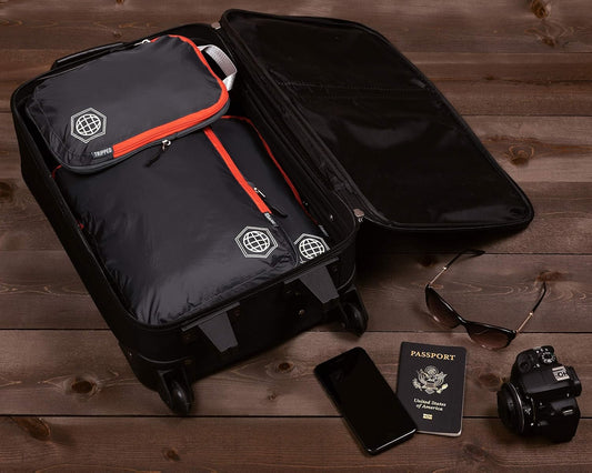 Compression Packing Cubes Set for Travel - Lightweight, Durable Clothes Organizer for Carry-On Luggage and Suitcases by TRIPPED Travel Gear