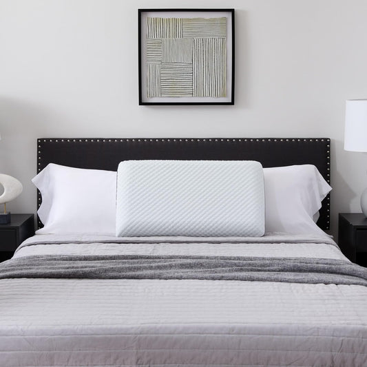 WEEKENDER Gel King Size-1-Pack-Medium Plush Feel-Neck and Shoulder Support-Side, Stomach, and Back Sleepers-Home, Hotel, & Hospital Essentials-CertiPur Certified Memory Foam Pillow, Blue