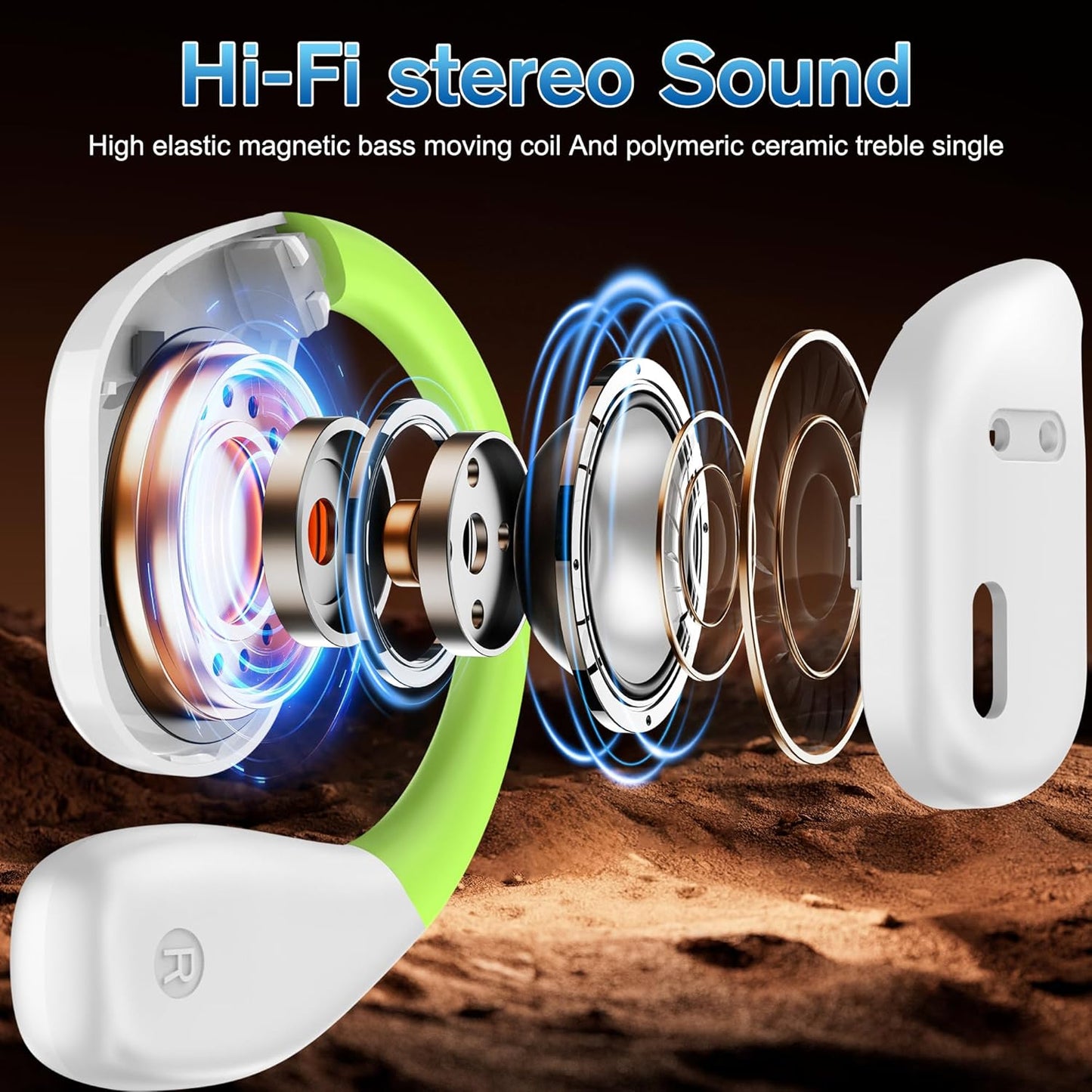 AI Language Translation Earbuds, Translator Earbuds Real Time with iOS & Android, Noise Cancelling,144-Language Bluetooth Headphones Translating Device for Travel and Business, White